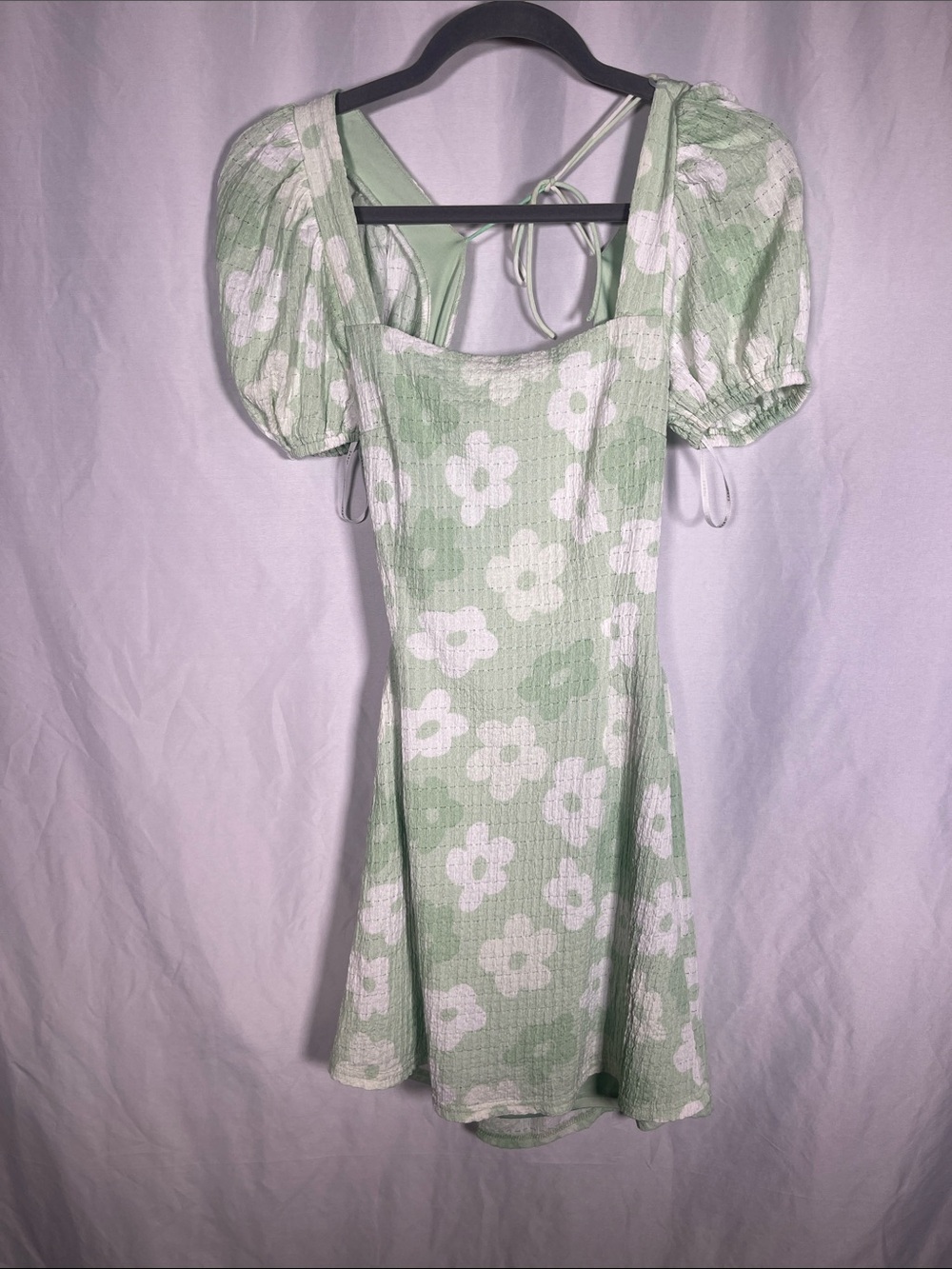 SABO SKIRT WOMENS GREEN FLORAL BACKLESS MINI DRESS 2/XS
